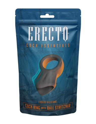 Cock Ring avec Ball Stretcher liquid silicone - Erecto 